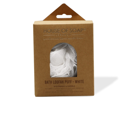 Bath Loofah Puff - White