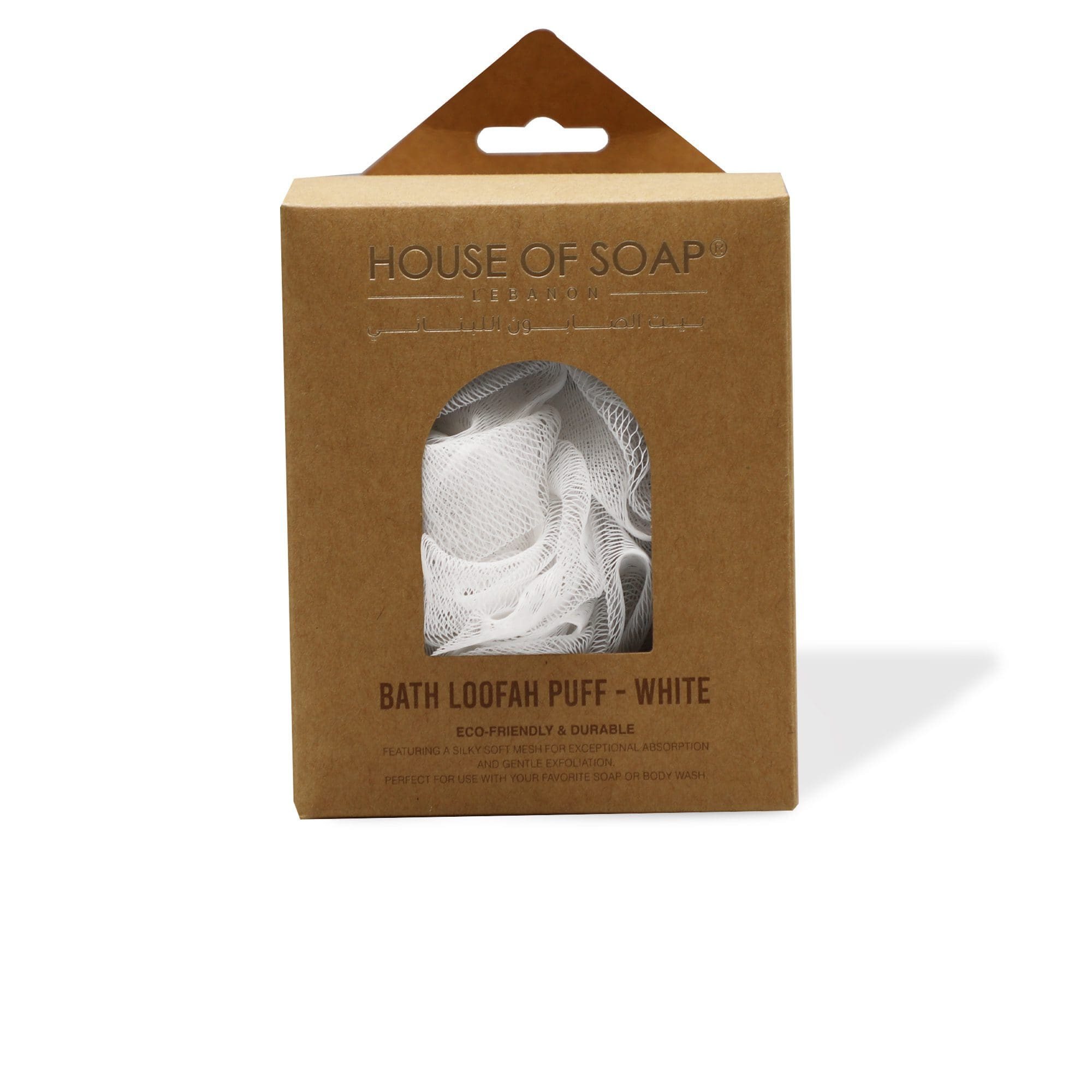 Bath Loofah Puff - White